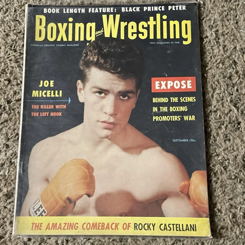 Vintage 1954 Boxing And Wrestling Magazine Lot May September Joe Miceli